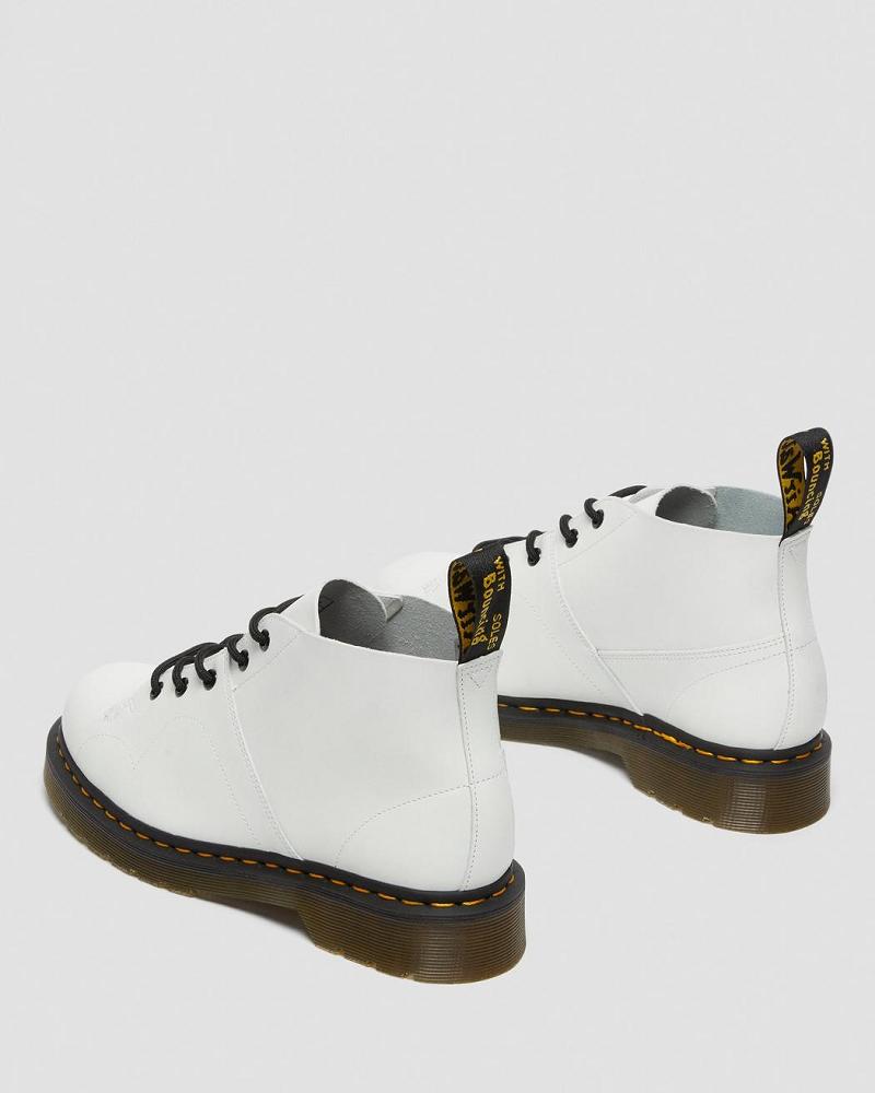 Botas De Mono Dr Martens Church Smooth Cuero Hombre Blancos | MX 261SGL